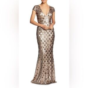 Dress the Population Gold Sequin Gown – Size Large